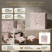 Caja de Regalo de Lujo Personalizada Estilo Europeo con Asa Metálica, Empaque Elegante con Ventana Floral en Relieve para Marca de Boutique