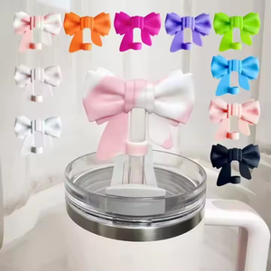 Otros agentes de compras Cute Bow, cubierta en forma de estilo animal y navideño-Topper reutilizable a prueba de polvo, accesorios de taza, sin PVC - Product Image 5