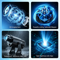 Projecteur LED Gobo 100W personnalisé gratuit, lampe à logo personnalisé pour restaurant, café, devanture de magasin, mur extérieur, entrée, affichage
