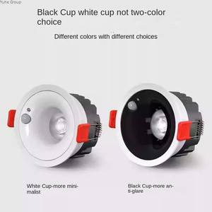 Éclairage intérieur moderne pour bureau à domicile, tube LED COB encastré 12W avec 3 options de couleur, projecteur de plafond - Product Image 4