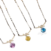 Collier Bowei avec pendentif croix élégant en acier inoxydable plaqué or 14 carats pour femmes