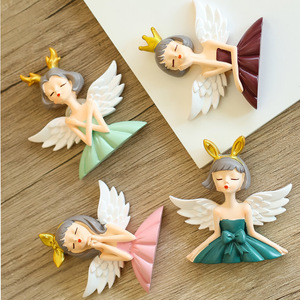 Figuras de Ángeles de Resina de Dibujos Animados Creativos, Adhesivos Autoadhesivos para Interruptores, Decoración de Pared para el Hogar, Adhesivos Decorativos de Estilo Nórdico - Product Image 1