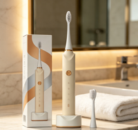 Brosse à dents électrique sonique pour adultes, chargeur à induction sans fil, brosse à dents électrique rechargeable étanche IPX7, coffret cadeau