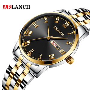 Reloj de Cuarzo para Hombre, Esfera Grande con Números Romanos, Correa de Acero Inoxidable, Clásico y Elegante para Negocios - Product Image 5