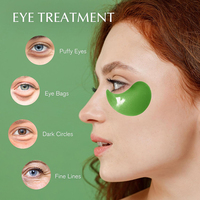 Patchs de gel pour les yeux personnalisés OEM avec logo privé, 30 paires, anti-âge, réduction des cernes, masque pour les yeux au thé vert