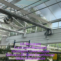 Grande serre agricole hydroponique multi-voûtes d'hiver avec structure en polycarbonate et couverture en verre, marque JSLYFN, fabriquée à Wuxi, Chine