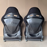 Siège baquet de course en fibre de carbone noir universel pour simulateur de course, drift, jeux et chaise de bureau