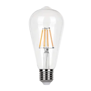 St64 dekoratif klasik Edison lamba Led Filament tasarım, 4w 7w net Filament lamba bağbozumu, Spiral korkak Led Filament lamba