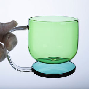 Creative fatte a mano sospese vetro colorato Desert Cup con manico quadrato per bere - Product Image 5