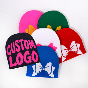 <span class=keywords><strong>Gorro</strong></span> de punto jacquard de fibra con letras personalizadas, gorros cálidos de lana 100% acrílica, <span class=keywords><strong>gorro</strong></span> de hip hop Y2K de primera calidad con logo jacquard - Product Image 5