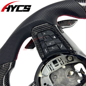 Accesorios Interiores para Automóviles, Volante de Fibra de Carbono Estilo Racing para <span class=keywords><strong>Jaguar</strong></span> F-<span class=keywords><strong>TYPE</strong></span> <span class=keywords><strong>R</strong></span> P300 P380 P450 SC S ZP - Product Image 3