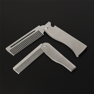 Haarkamm New Herren Dedicated Edelstahl Klapp kamm Set Mini <span class=keywords><strong>Pocket</strong></span> <span class=keywords><strong>Comb</strong></span> Bart pflege werkzeug Bequeme Verwendung Haar bürste - Product Image 1