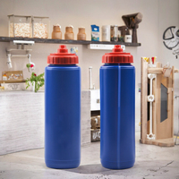 Bouteille de sport d'extérieur durable de 1 L, sans BPA, avec logo et couleur personnalisés, anti-fuite, pour la remise en forme, la salle de sport, la randonnée, le vélo