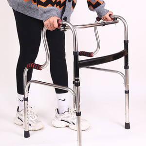 Detachable and foldable walking aid, postoperative rehabilitation hand-pushed wheeled walking aid, four-legged walking aid for - Product Image 1