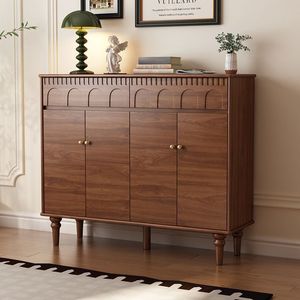 Solid Wood <b>Chest</b> Of Drawers Nordic Style 120cm Living Room Cabinet <b>Storage</b> Furniture - Product Image 1