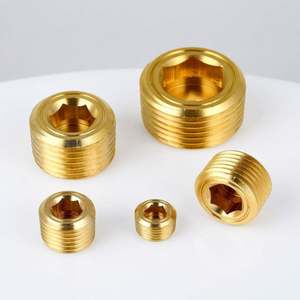 Manchon fileté hexagonal en laiton M10 métrique, entièrement fileté, droit, usiné CNC, pour usage industriel lourd, pour raccord de tuyau - Product Image 1