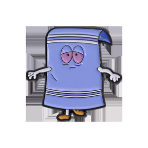 Bros paduan kartun bentuk penjahat kertas biru gulungan kertas Toilet Pin kerah Enamel - Product Image 5