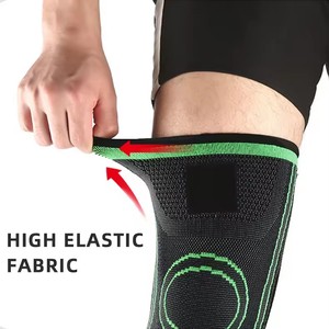 Đai quấn đầu gối bằng vải thun nylon, có thể điều chỉnh, hỗ trợ nén, dành cho thể thao, bóng rổ & chạy bộ, giảm đau viêm khớp - Product Image 3