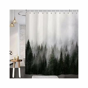 <span class=keywords><strong>Rideau</strong></span> <span class=keywords><strong>de</strong></span> <span class=keywords><strong>douche</strong></span> en tissu polyester imperméable Nature Misty Forest pour salle <span class=keywords><strong>de</strong></span> bain - Product Image 5