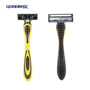 มีดโกนหนวดแบบแมนนวล Goodmax ใบมีดสามใบ หัวลอยได้ สำหรับโกนหนวดผู้ชาย ใบมีดสแตนเลสนำเข้าแบบใช้แล้วทิ้ง - Product Image 2