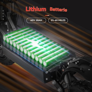 สกู๊ตเตอร์ไฟฟ้าสำหรับผู้ใหญ่ ล้อ 11 นิ้ว รุ่น ES-X10 มอเตอร์ 60V 38Ah ความเร็ว 85 กม./ชม. (50 ไมล์/ชม.) พับได้ แบตเตอรี่ในตัว ล้อ 11 นิ้ว สำหรับขับขี่ออฟโรด 3000W* - Product Image 5
