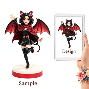 WEIMEI TOY Muñecas de Anime Personalizadas de PVC/TPR, Doble Sirena Demonio con Atuendo de Alas y Cuernos - Coleccionable Ecológico a Escala 1/60 - Product Image 2