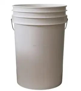 Saydam 20 kg kova konteyner 20L plastik varil/Jerry/Can beyaz gıda sınıfı yuvarlak HDPE 5 galon kova çin'de