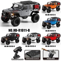 HB TOYS 1:10 4WD RC Crawler avec moteur brushless Hobbywing, blocage de différentiel, télécommande proportionnelle DumboRC 2.4G, Wrangler Rubicon SUV R1001