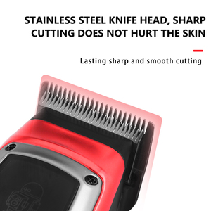 Kemei Km-1709 Pura Roja <span class=keywords><strong>Barber</strong></span>ía Hombres Cortapelos Profesionales Cuchilla de Acero Inoxidable Ajustable Cortadora de Pelo de Alta Velocidad 6600RPM CE - Product Image 3