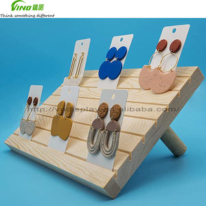 Custom <b>Portable</b> Pine Wood Earring Holder Cards Jewelry Tags for Showcase and Selling - Product Image 5