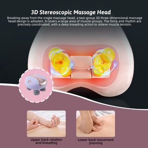 Haute qualité Shiatsu cou <span class=keywords><strong>et</strong></span> tête masseur oreiller cervical <span class=keywords><strong>dos</strong></span> chauffage lit <span class=keywords><strong>Massage</strong></span> confortable Relax <span class=keywords><strong>siège</strong></span> pour l'application <span class=keywords><strong>de</strong></span> la taille - Product Image 2