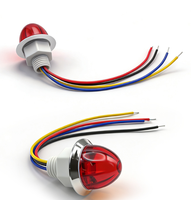 Feu de position latéral LED double tension 12V 24V, lentille transparente, étanche, haute luminosité pour camion et remorque