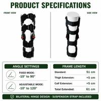 Attelle de genou articulée réglable ROM, orthèse télescopique orthopédique pour la récupération post-chirurgicale des fractures