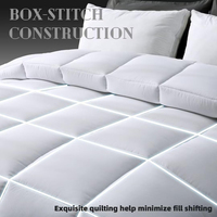 Couette Queen Size, insert de couette blanc, toutes saisons, légère, alternative au duvet, couette d'hôtel, 100% polyester, moderne