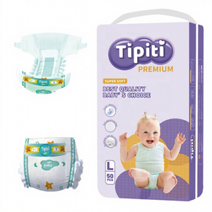 Pañales para Bebé Tipiti Impresos OEM ODM Transpirables de Algodón Mágico Desechables 3D Anti-Fugas Secos Absorbentes con Lámina Trasera Tipo Tela Japonesa SAP - Product Image 1
