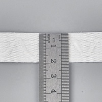 Bande élastique en silicone 20 mm, noir et blanc, motif vagues, antidérapante, pour vêtements de sport XHS004 (stock usine)