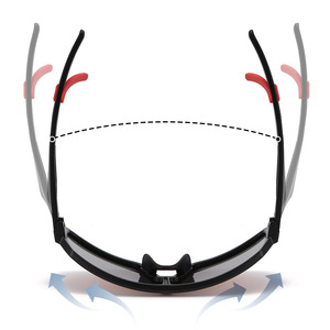 Lunettes de sport pour cyclisme, verres miroir UV400, coupe-vent, sangle réglable, monture complète 7002 - Product Image 2
