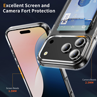 Étui transparent pour iPhone 18 Pro Max avec porte-cartes, coque de téléphone portable fine anti-rayures et antichoc pour iPhone 18 17 16 15