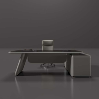 Bureau de direction de classe E0, mobilier de bureau moderne minimaliste de luxe, bureau de direction haut de gamme, table de président, grand bureau