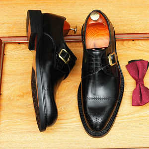 Chaussures Oxford de grande taille de conception italienne en vente en gros. Chaussures habillées décontractées pour hommes avec fonction rehausseur de taille et bout carré - Product Image 4