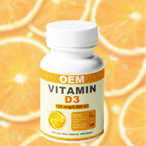 Vegan Supplements Vitamin D3 Softgels <strong>Capsules</strong> 5000IU <strong>VD3</strong> Vegetal Immune Soft <strong>Liquid</strong> <strong>Calcium</strong> Supports Bone Health - Product Image 1