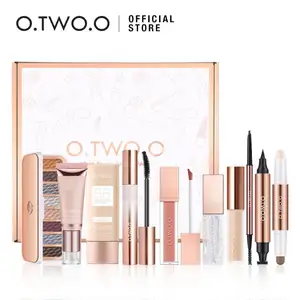 O.tw o. O kosmetik portabel pemakaian panjang, Kit Makeup perjalanan tahan air Set hadiah lengkap untuk anak perempuan