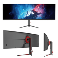 Prix 49 pouces 5K Super large moniteur d'ordinateur incurvé 5120x1440 144Hz moniteur de panneau LCD pour jeux ordinateur bureau bureau