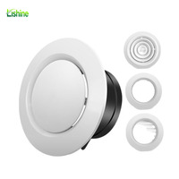 Diffuseur d'air de plafond rond moderne en plastique ABS durable Lishine pour système HVAC
