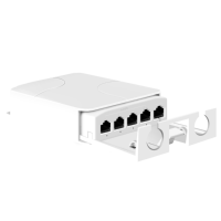 Terbaru IEEE802.3BT VLAN tahan air PoE Extender jaringan saklar 250m jarak jauh Data transmisi mendukung Slot Track