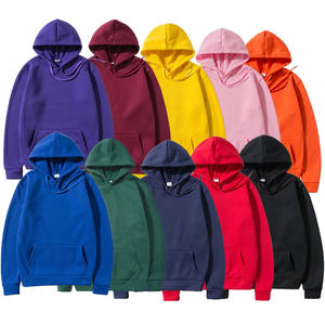 Sweat à capuche vierge avec logo personnalisé grande taille pour hommes, Sweat à capuche unisexe grand et grand en polyester de couleur unie avec cordon de serrage - Product Image 2