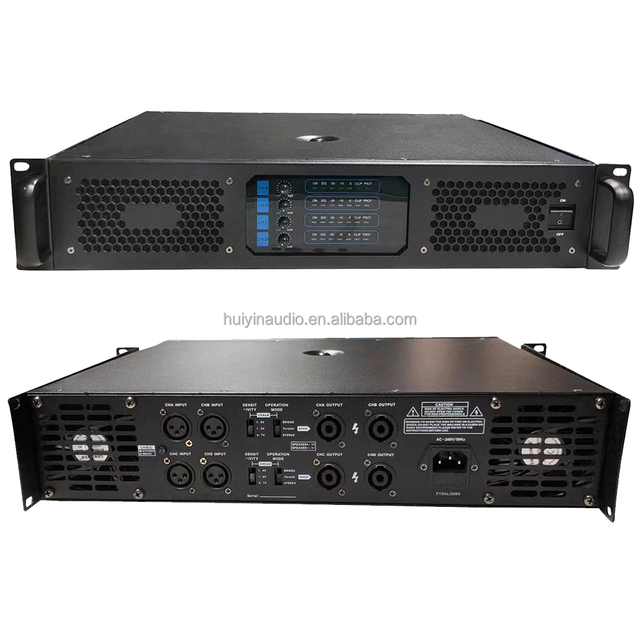 R7504 4 Channel Amplifier Stereo 8Ohm 4 X 800W Sound System Pro Audio Four Channel Amplifiers for Meeting Bar KTV DJ Events