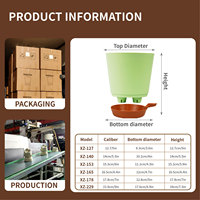 Pot de fleurs auto-arrosant en PP avec trou de drainage, design moderne durable, différentes tailles (1,17L-5,71L), utilisation intérieure/extérieure