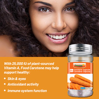 Daynee Capsules de bêta-carotène naturel 0.5g * 100 Capsules/bouteille Supplément de bêta-carotène