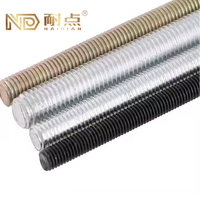 Hot Dipped Galvanized Zinc Plated Carbon Steel Flat Head Threaded Stud Rod Class 4.8/6.8 Unef Thread M12-M30 80mm-3000mm Naidian